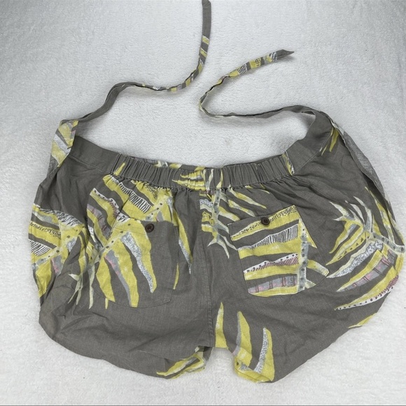 Patagonia Garden Island Shorts Medium wrap front Palms Of My Heart Gray Hemp - Picture 3 of 6